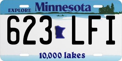 MN license plate 623LFI