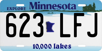 MN license plate 623LFJ