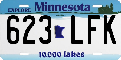 MN license plate 623LFK
