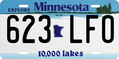 MN license plate 623LFO