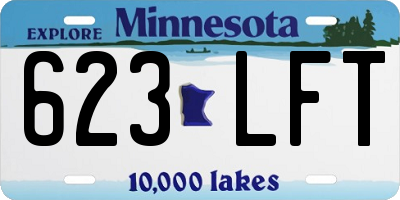MN license plate 623LFT