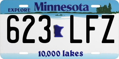 MN license plate 623LFZ