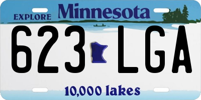 MN license plate 623LGA
