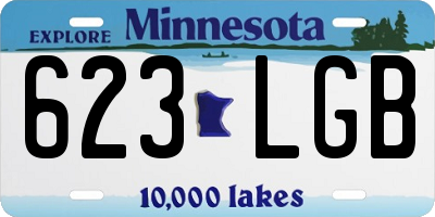 MN license plate 623LGB