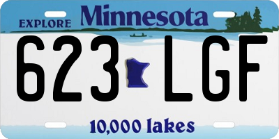 MN license plate 623LGF