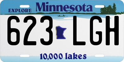 MN license plate 623LGH