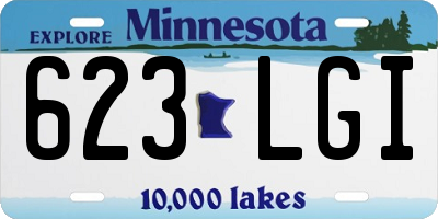 MN license plate 623LGI