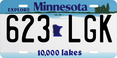 MN license plate 623LGK
