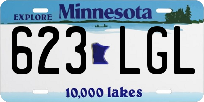 MN license plate 623LGL