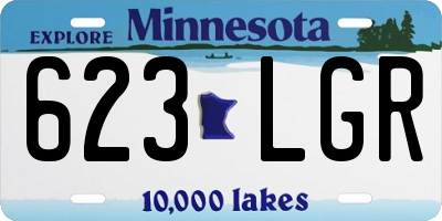 MN license plate 623LGR