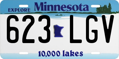 MN license plate 623LGV