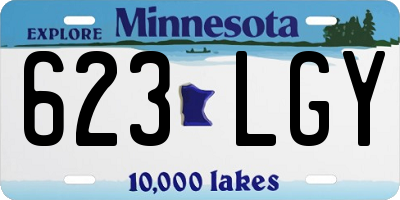 MN license plate 623LGY
