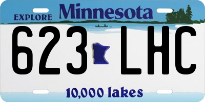 MN license plate 623LHC