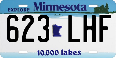 MN license plate 623LHF