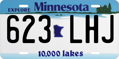 MN license plate 623LHJ