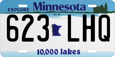 MN license plate 623LHQ