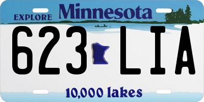MN license plate 623LIA