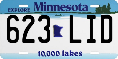 MN license plate 623LID