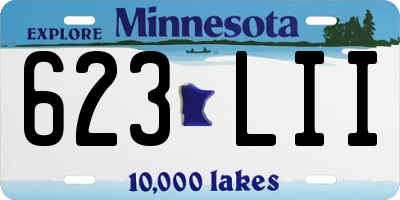 MN license plate 623LII