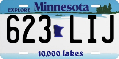 MN license plate 623LIJ
