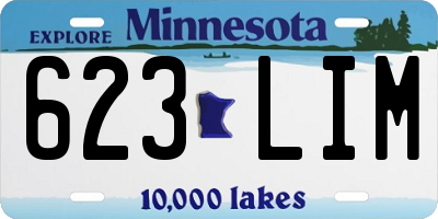 MN license plate 623LIM