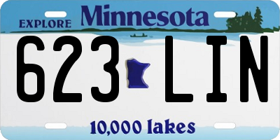 MN license plate 623LIN