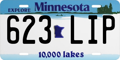 MN license plate 623LIP