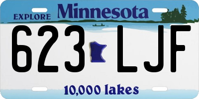 MN license plate 623LJF