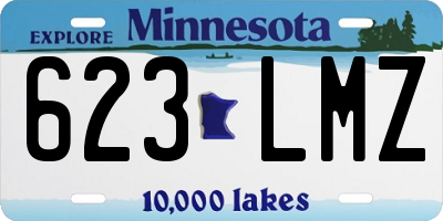 MN license plate 623LMZ