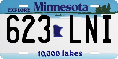 MN license plate 623LNI