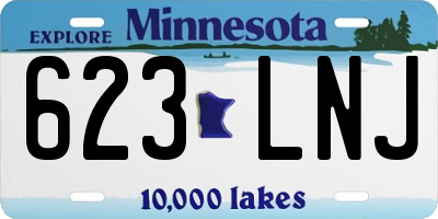 MN license plate 623LNJ