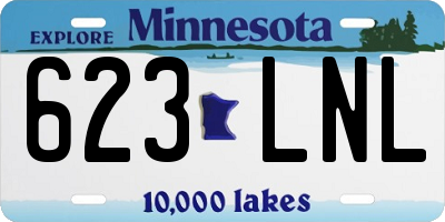 MN license plate 623LNL