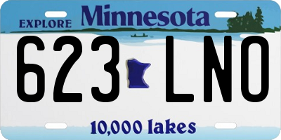 MN license plate 623LNO