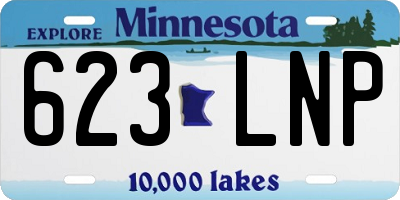 MN license plate 623LNP