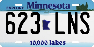 MN license plate 623LNS