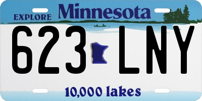 MN license plate 623LNY