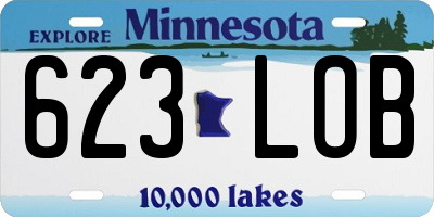 MN license plate 623LOB
