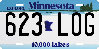MN license plate 623LOG