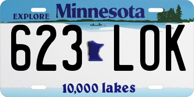 MN license plate 623LOK