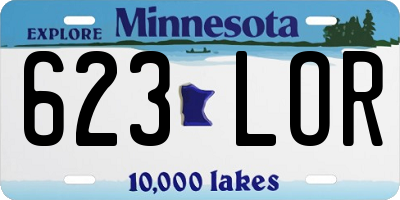 MN license plate 623LOR