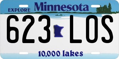 MN license plate 623LOS