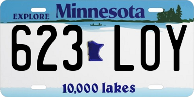MN license plate 623LOY