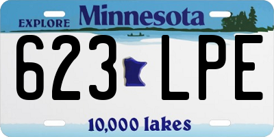 MN license plate 623LPE