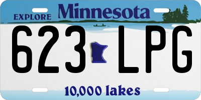 MN license plate 623LPG