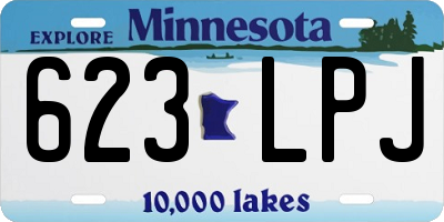 MN license plate 623LPJ