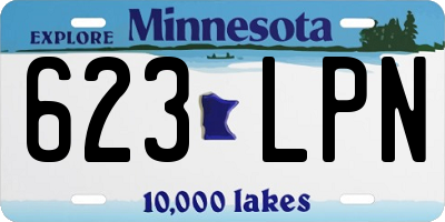MN license plate 623LPN