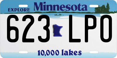 MN license plate 623LPO