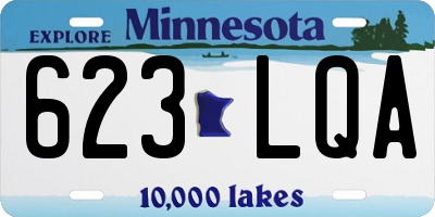MN license plate 623LQA
