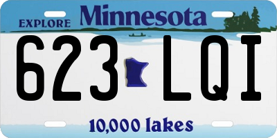 MN license plate 623LQI