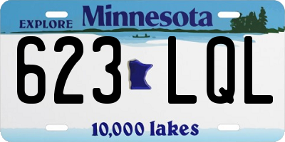 MN license plate 623LQL